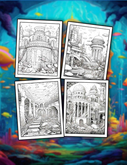 Underwater Wonders 30 Pages Printable Coloring Book