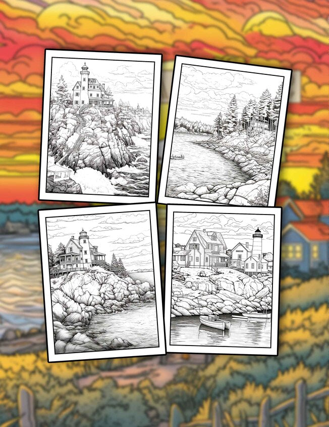 Coloring Maine 30 Pages Printable Coloring Book