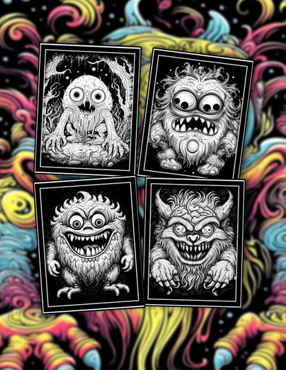 Midnight Monster 30 Pages Printable Coloring Book