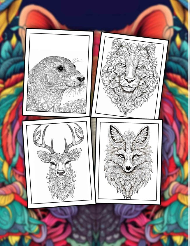 Animal Kingdom 25 Pages Printable Coloring Book