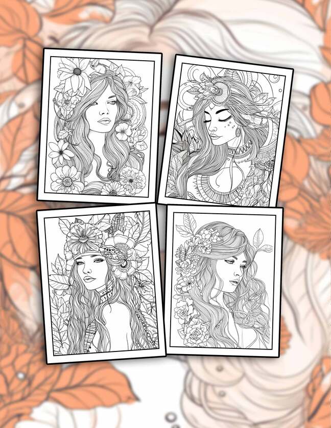Beauty of Boho 30 Pages Printable Coloring Book