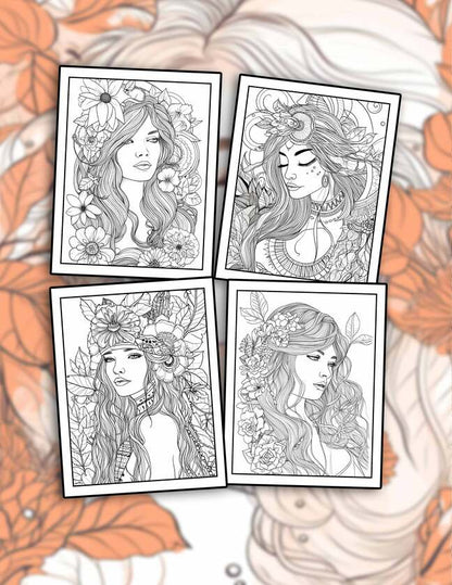 Beauty of Boho 30 Pages Printable Coloring Book