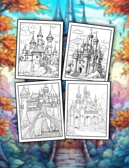 The Medieval Castle 30 Pages Printable Coloring Book