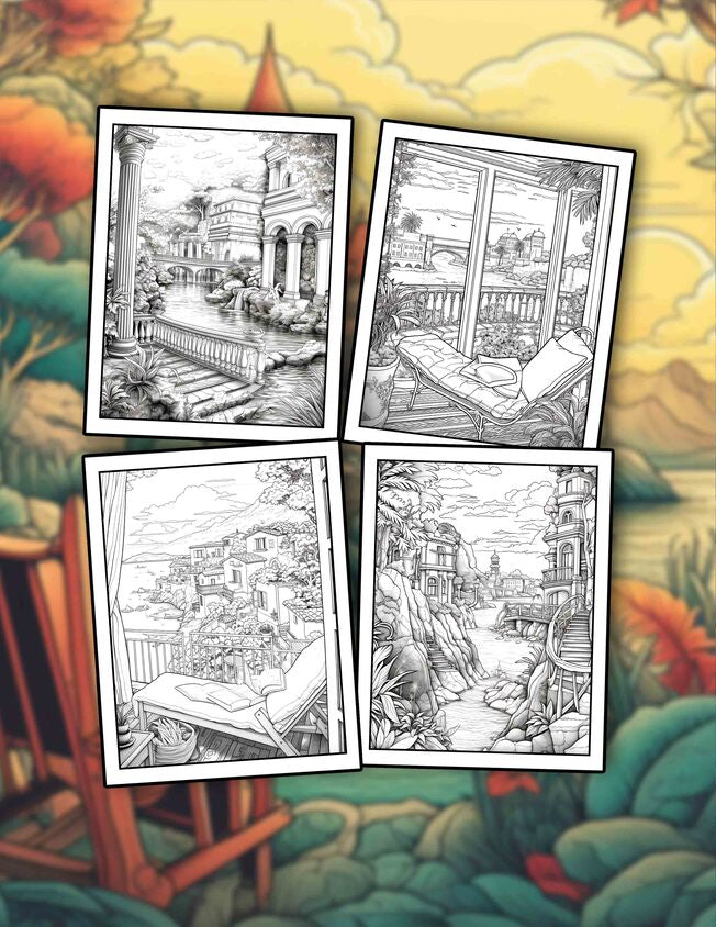 Relaxing and Calming 30 Pages Printable Coloring Book