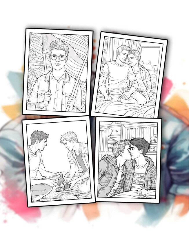 My Best Gay Friends 30 Pages Printable Coloring Book