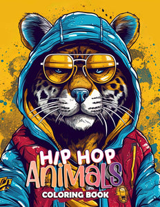 Hip Hop Animals 30 Pages Printable Coloring Book