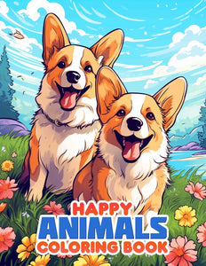 Happy Animals 30 Pages Printable Coloring Book