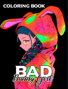 Bad Bunny Girl 30 Pages Printable Coloring Book