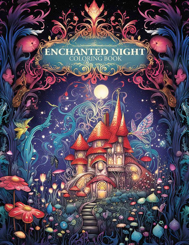 Enchanted Night 30 Pages Printable Coloring Book