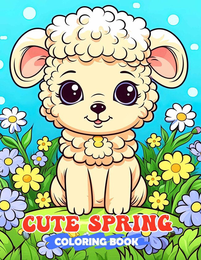 Cute Spring 30 Pages Printable Coloring Book