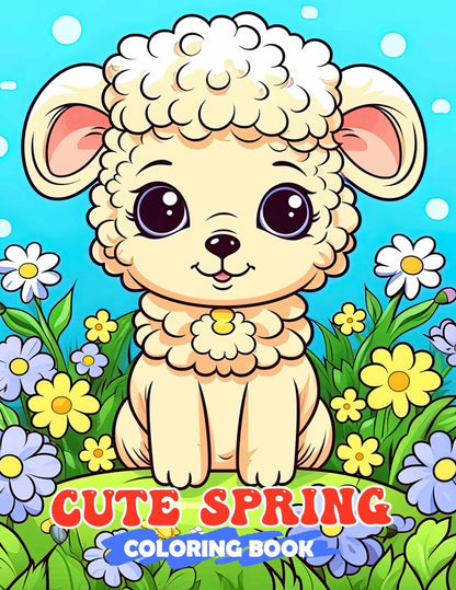 Cute Spring 30 Pages Printable Coloring Book