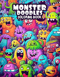 Monster Doodles 30 Pages Printable Coloring Book