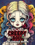 Creepy Doll 30 Pages Printable Coloring Book