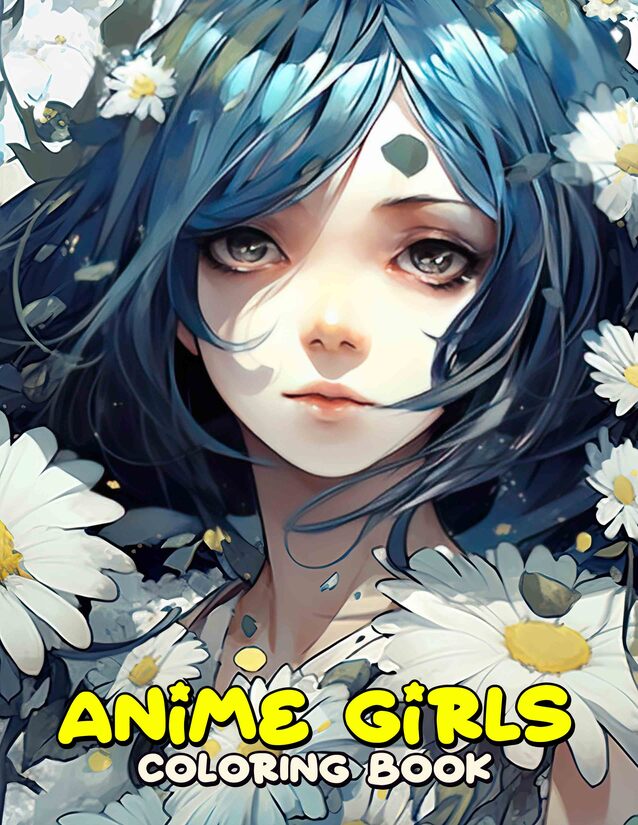 Anime Girls 30 Pages Printable Coloring Book