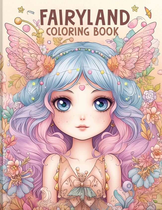 Fairyland 30 Pages Printable Coloring Book