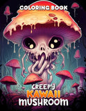 Creepy Kawaii Mushroom 30 Pages Printable Coloring Book