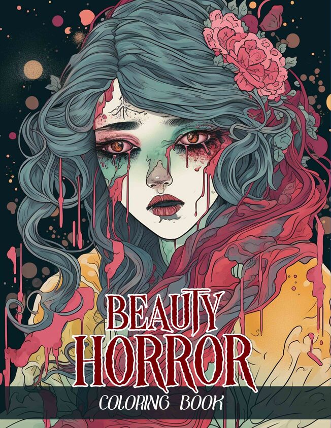 Beauty Horror 25 Pages Printable Coloring Book