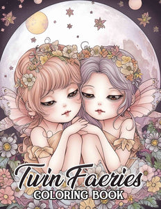 Twin Faeries 30 Pages Printable Coloring Book