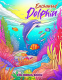 Enchanted Dolphin 30 Pages Printable Coloring Book