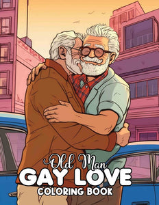 Old Man Gay Love 30 Pages Printable Coloring Book