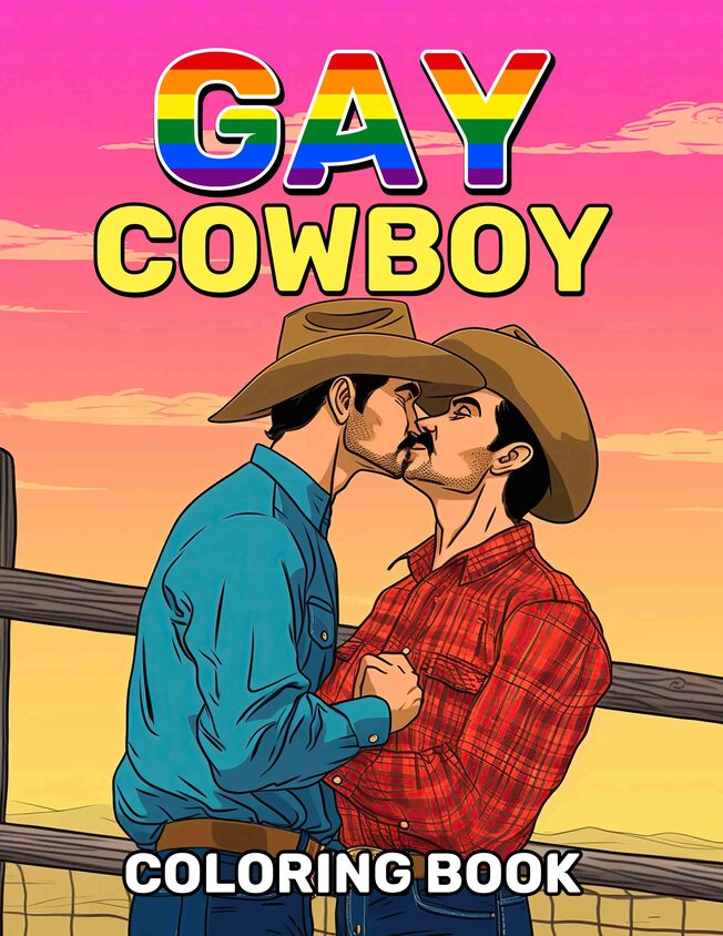 Gay Cowboy 30 Pages Printable Coloring Book