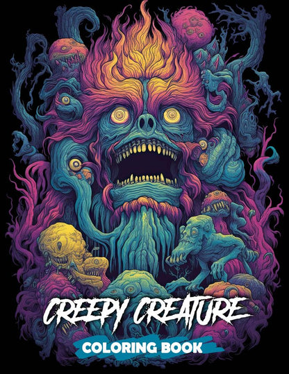 Creepy Creature 35 Pages Printable Coloring Book