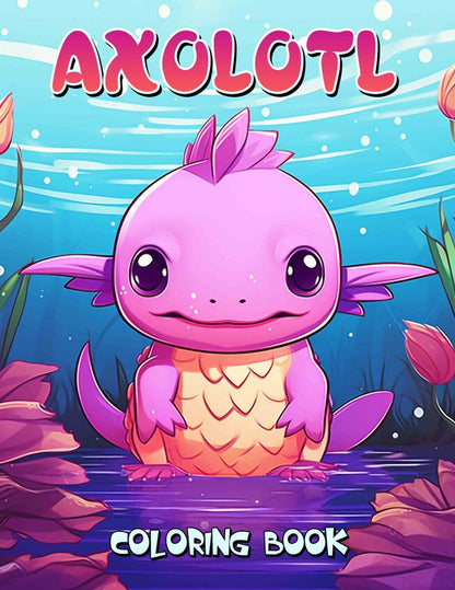 Axolotl 30 Pages Printable Coloring Book