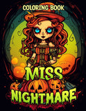 Miss Nightmare 30 Pages Printable Coloring Book