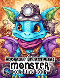 Adorable Steampunk Monster 30 Pages Printable Coloring Book