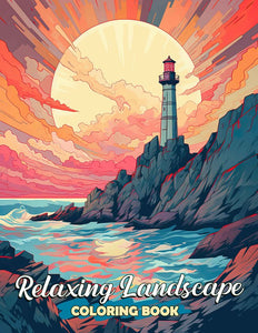 Relaxing Landscape 30 Pages Printable Coloring Book