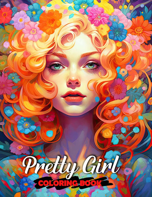 Pretty Girl 30 Pages Printable Coloring Book