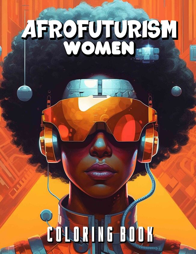 Afrofuturism Women Printable Coloring Book