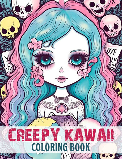 Creepy Kawaii 30 Pages Printable Coloring Book