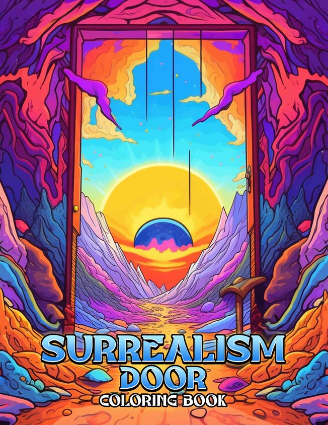 Surrealism Door 30 Pages Printable Coloring Book