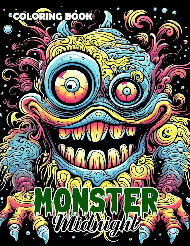 Midnight Monster 30 Pages Printable Coloring Book