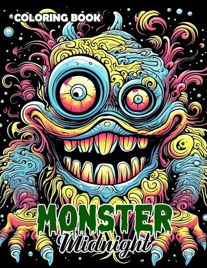Midnight Monster 30 Pages Printable Coloring Book