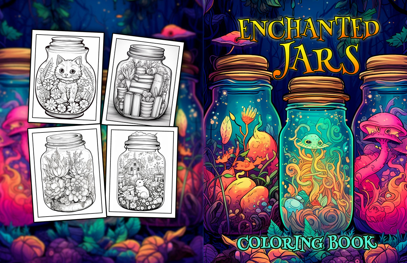Enchanted Jars coloring book, 25+ Enchanted Coloring Pages