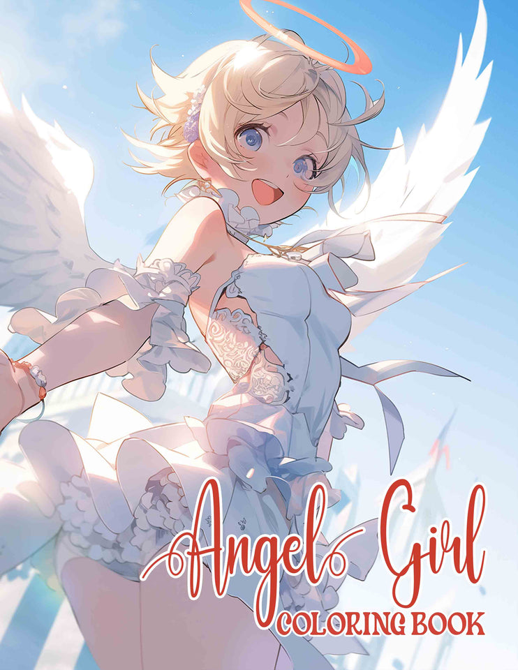 Angel Girl 30 Pages Printable Coloring Book