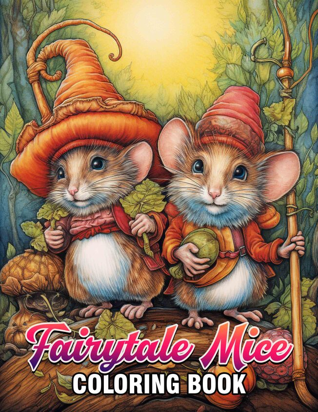 Fairytale Mice 30 Pages Printable Coloring Book