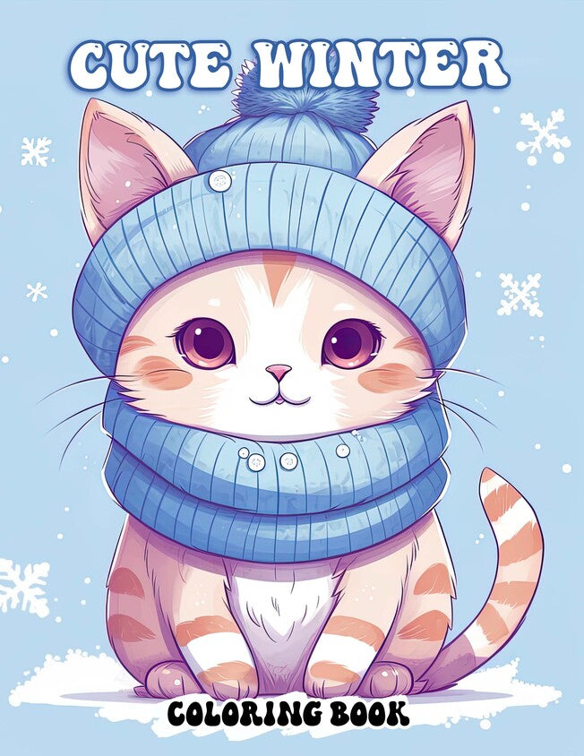 Cute Winter 30 Pages Printable Coloring Book