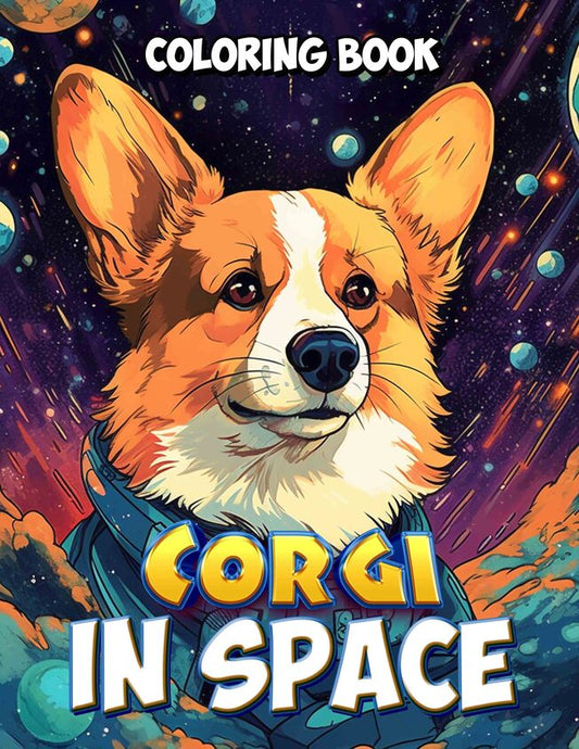 Corgi In Space 30 Pages Printable Coloring Book
