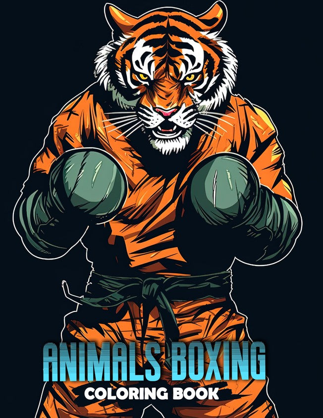 Animals Boxing 30 Pages Printable Coloring Book