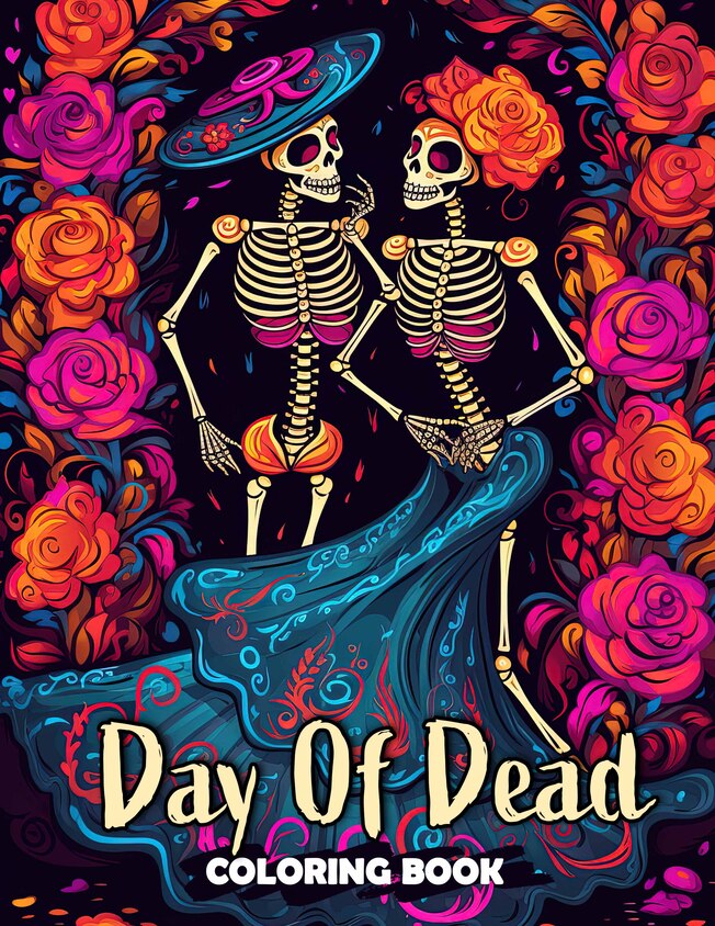 Day Of Dead 30 Pages Printable Coloring Book