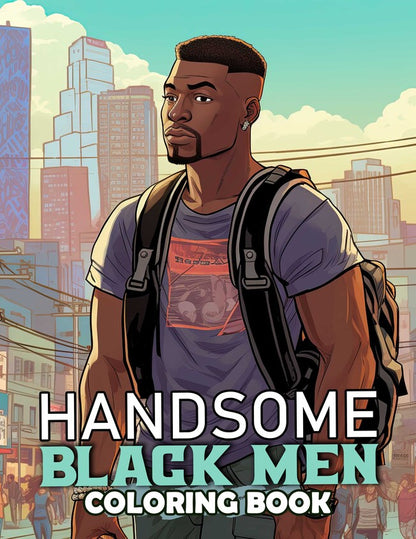 Handsome Black Men 30 Pages Printable Coloring Book