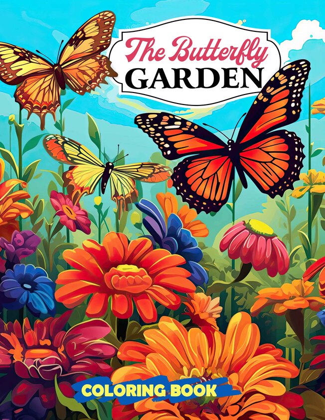 The Butterfly Garden 30 Pages Printable Coloring Book