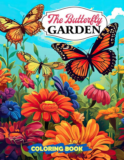 The Butterfly Garden 30 Pages Printable Coloring Book