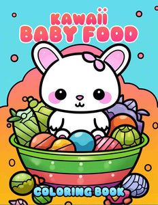 Kawaii Baby Food 30 Pages Printable Coloring Book