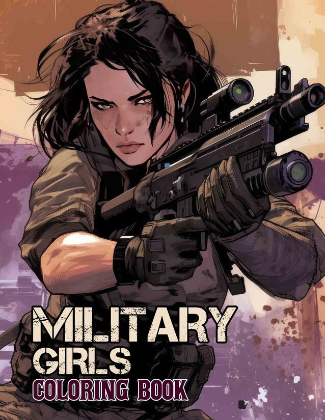 Military Girls 30 Pages Printable Coloring Book