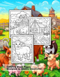 Farm Life For Kids 30 Pages Printable Coloring Book