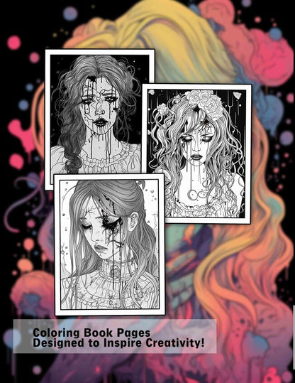 Beauty Horror 25 Pages Printable Coloring Book